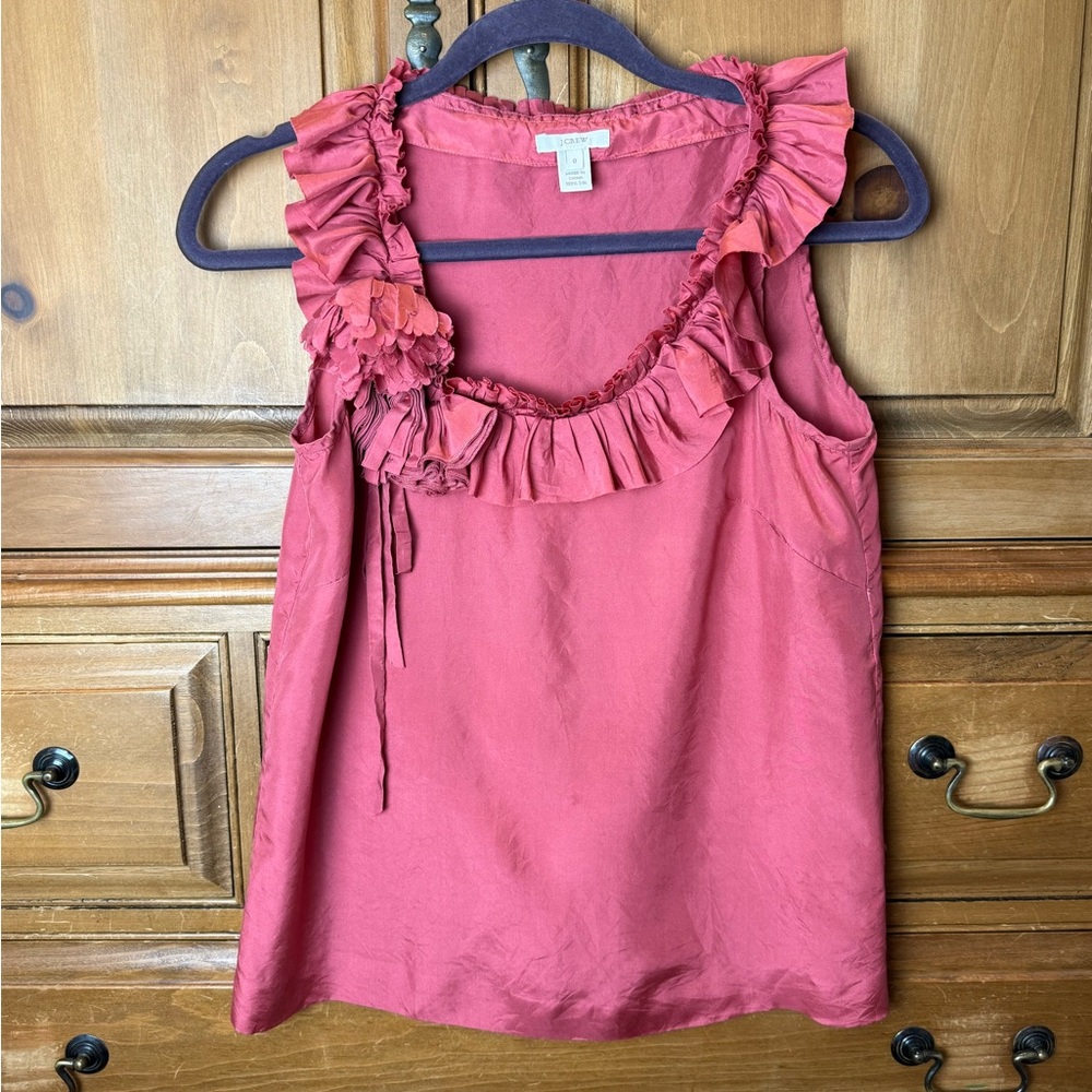 J. Crew Ruffled Sleeveless Top